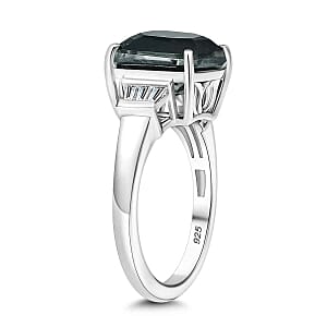 Alexandrite Triplet Quartz and White Topaz 5.05 ctw Ring in Rhodium Over Sterling Silver (Size 11.5)