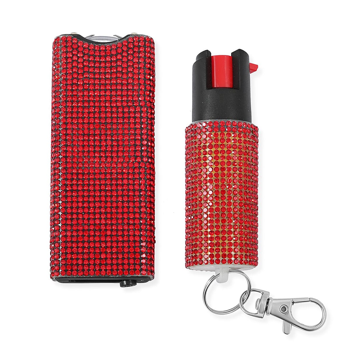 Closeout Red Rhinestone Stun Gun & Pepper Spray image number 1