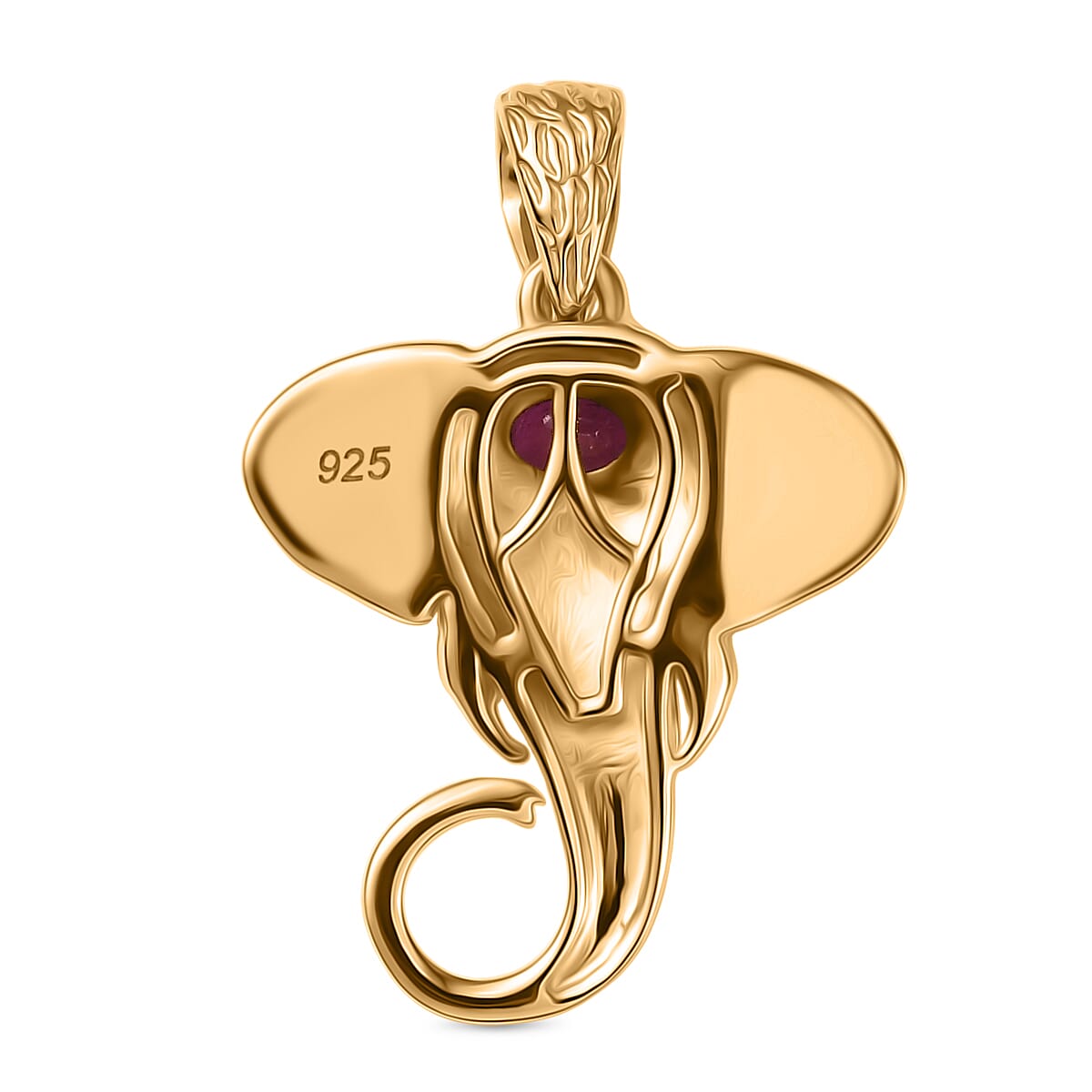 D'Joy African Ruby 0.25 ctw Pendant without Chain in 18K Vermeil YG Over Sterling Silver image number 4
