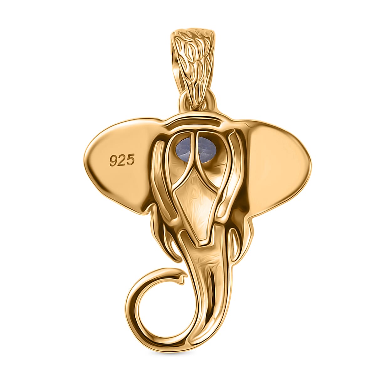 D'Joy Tanzanite 0.20 ctw Fancy Pendant without Chain in 18K Vermeil Yellow Gold Over Sterling Silver image number 4