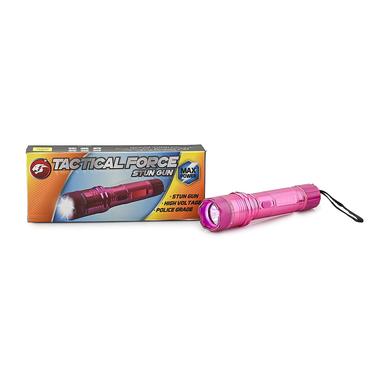 Pink LED Flashlight with Stun Gun image number 0