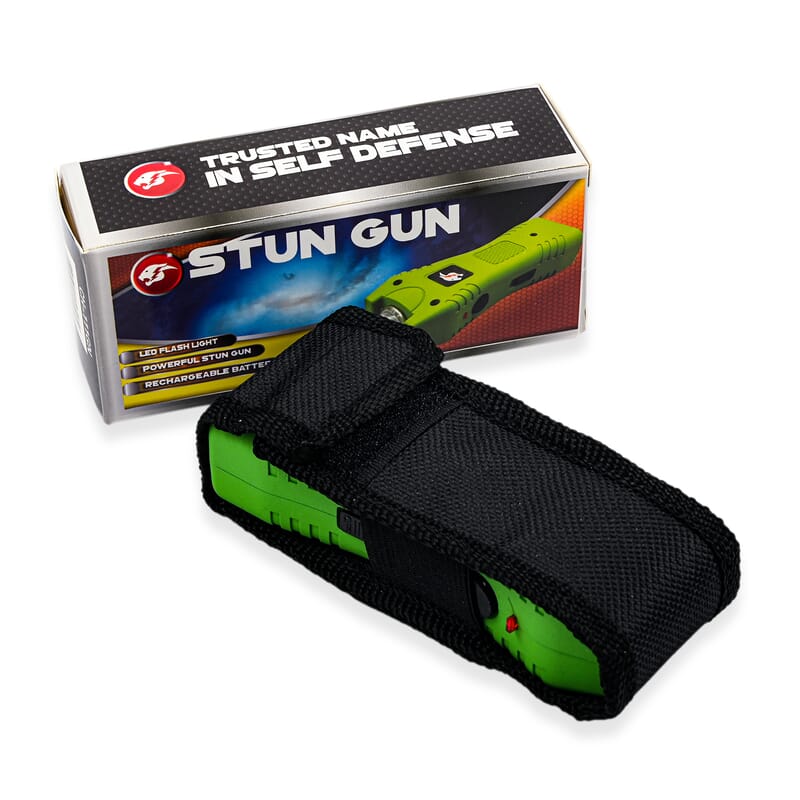 Green Stun Gun with LED Flashlight (1.5x1x4.5)