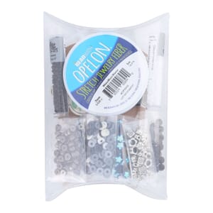 Gem Craft Studio Black and White Stretch Friendship Bracelet Kit