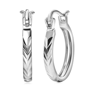 950 Palladium Hoop Earrings