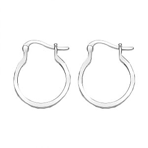 Chevron Hoop Earrings in 950 Palladium 2.20 Grams