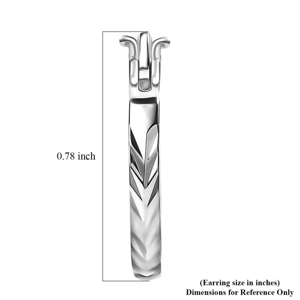 950 Palladium Hoop Earrings image number 4