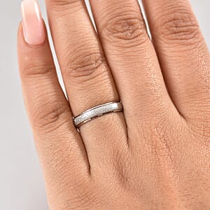 Desert Soil Texture Band Ring in 950 Palladium (Size 7.0) 2.20 Grams