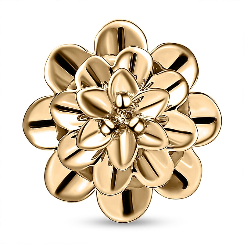 Blossom Elegance Floral Pendant without Chain in 10K Yellow Gold 1.54 Grams
