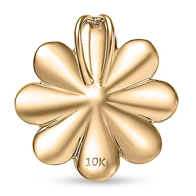 Blossom Elegance Floral Pendant without Chain in 10K Yellow Gold 1.54 Grams