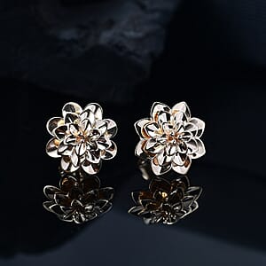 Blossom Elegance Floral Earrings in 10K Yellow Gold 2.20 Grams