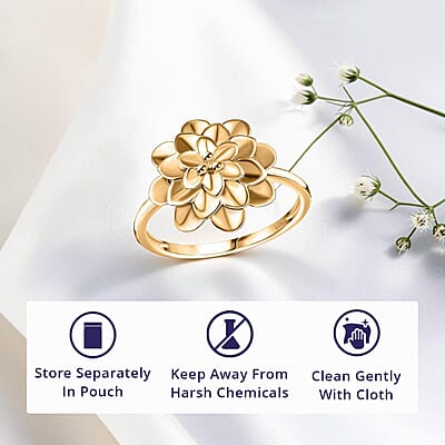 Floral Ring in 10K Yellow Gold (Size 10.0) 3.19 Grams