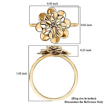 Floral Ring in 10K Yellow Gold (Size 10.0) 3.19 Grams
