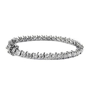 S- Link Simulated Diamond 1.00 ctw Bracelet in Silvertone (7.50 In)