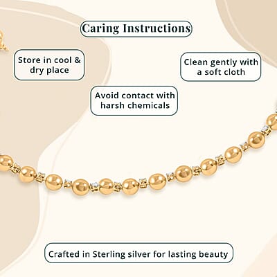 GSI Certified Luxuriant Lab Grown Diamond F SI2 0.35 ctw Bolo Bracelet in 24K Yellow Gold Over Sterling Silver (Adjustable)