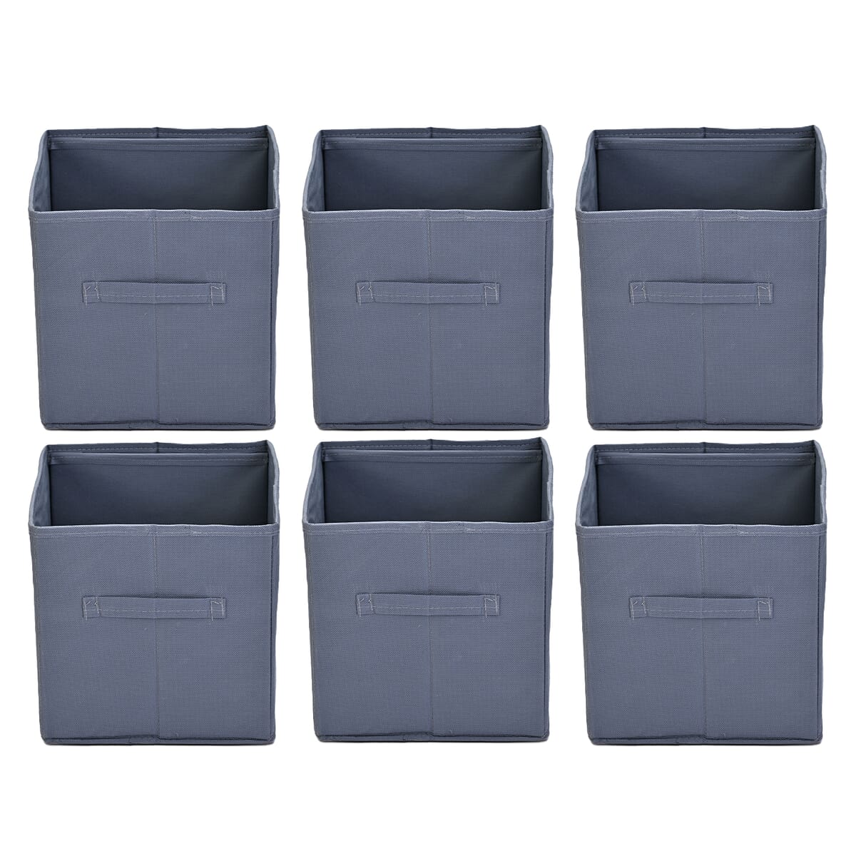 Set of 6 Cube Collapsible Organizer - Dark Grey image number 7