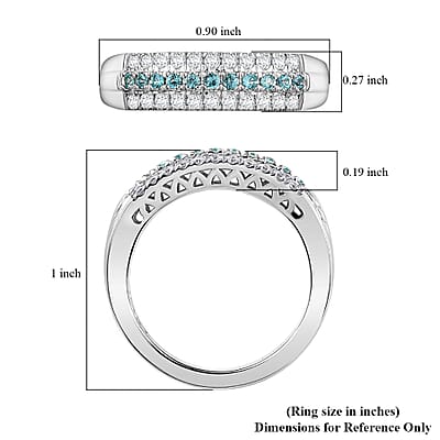 Certified & Appraised Rhapsody AAAA Paraiba Tourmaline and E-F VS2 Diamond 0.60 ctw Ring in 950 Platinum (Size 10.0) 6.80 Grams