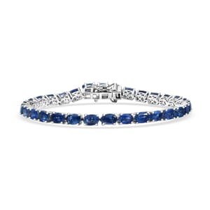 Nilamani 15.30 ctw Tennis Bracelet in Rhodium Over Sterling Silver (7.25 In) (Del. in 12-15 Days)