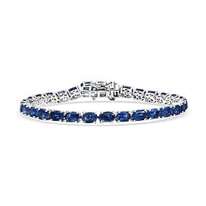 D'Joy Premium Kashmir Kyanite 20.90 ctw Tennis Bracelet in Rhodium Over Sterling Silver (8.00 In)
