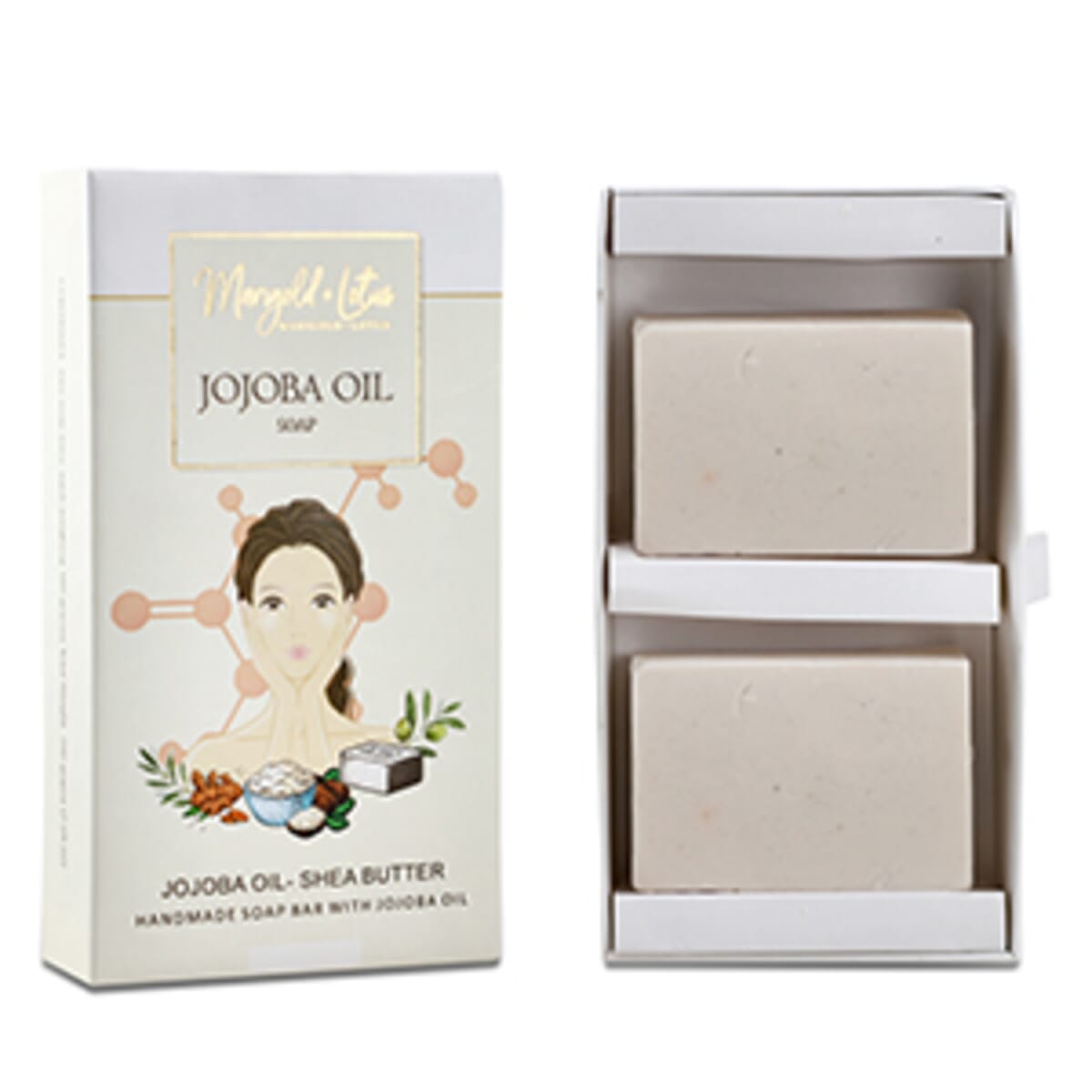 Set of 2 Jojoba Oil Soap (Shea Butter, Vitamin C, Retinol and Collagen) image number 0