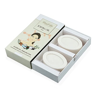 Marigold and Lotus Set of 2 Jojoba Oil Soap (Shea Butter, Vitamin C, Retinol and Collagen)