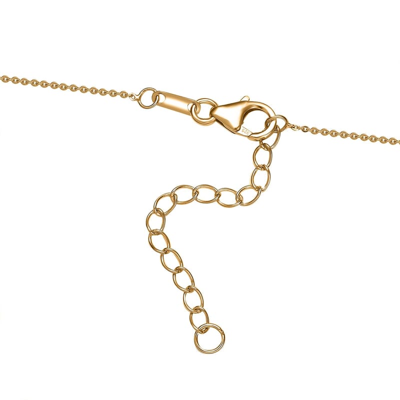D'Joy Premium Multi-Tourmaline 4.75 ctw Butterfly Necklace in 18K Vermeil Yellow Gold Over Sterling Silver 18-20 Inches