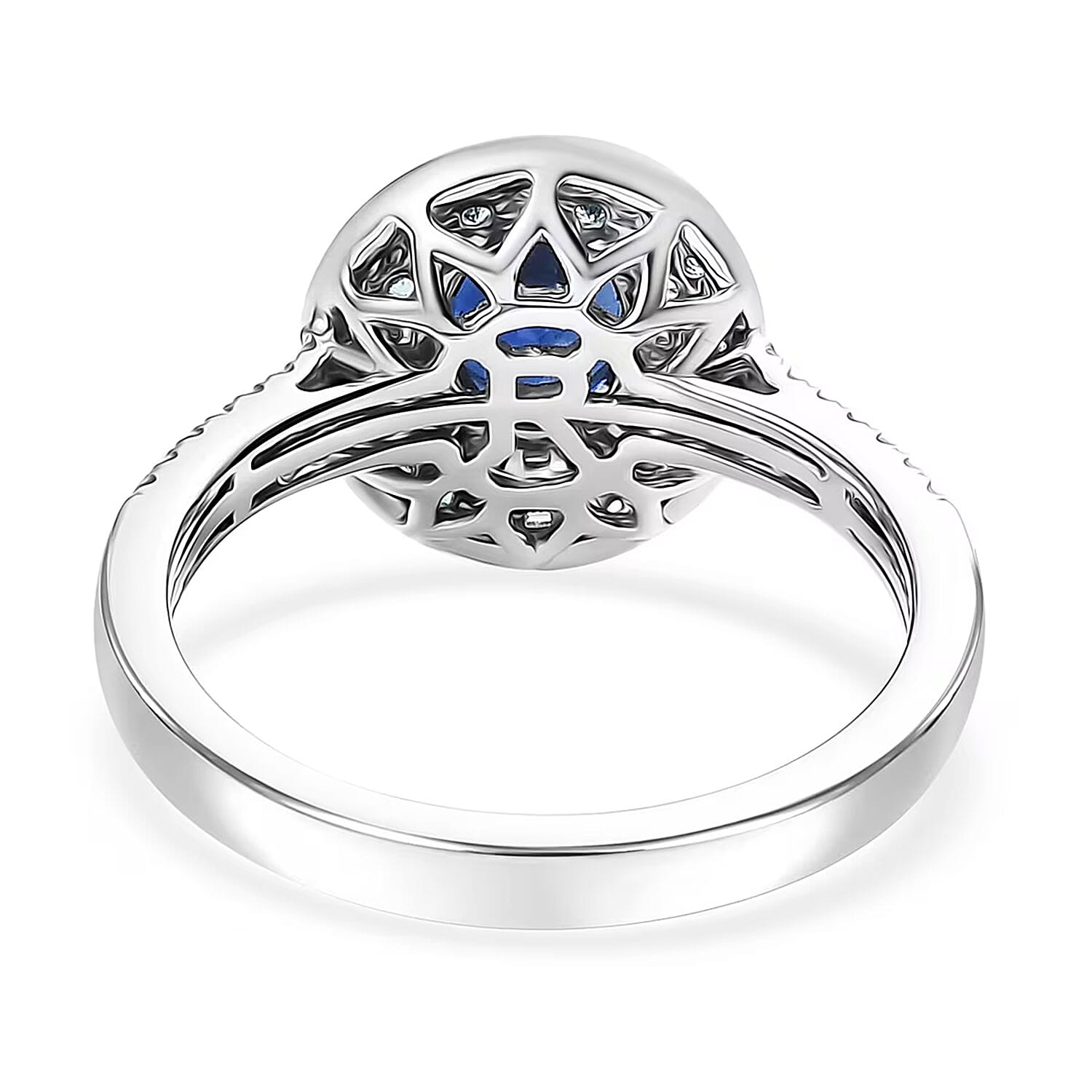 Certified & Appraised Rhapsody AAAA Ceylon Blue Sapphire, Paraiba Tourmaline and E-F VS Diamond 2.00 ctw Ring in 950 Platinum (Size 6.0) 6.50 Grams