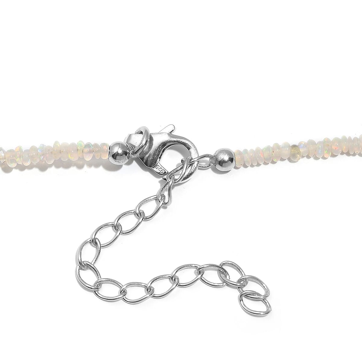 Ethiopian Welo Opal and Multi Gemstone 26.00 ctw Necklace in Rhodium Over Sterling Silver 18 Inches image number 1