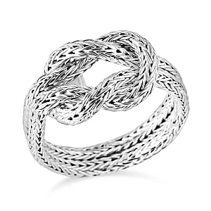 Love Knot Ring in Sterling Silver (Size 11.5)