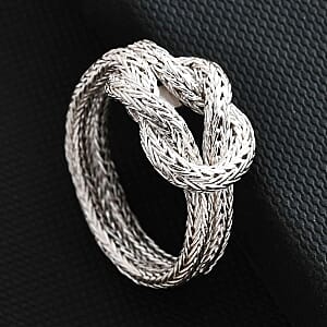Love Knot Ring in Sterling Silver (Size 11.5)