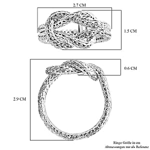Love Knot Ring in Sterling Silver (Size 11.5)