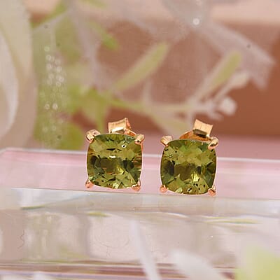 Peridot 2.21 ctw Earrings in Sterling Silver