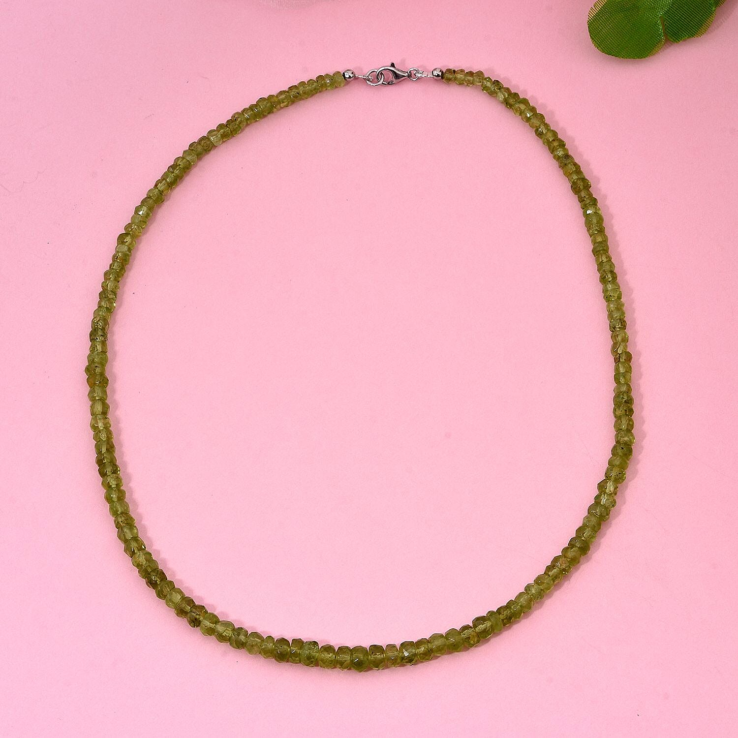 Hebei Peridot Necklace Sterling Silver 85.00 ctw (18 Inches)