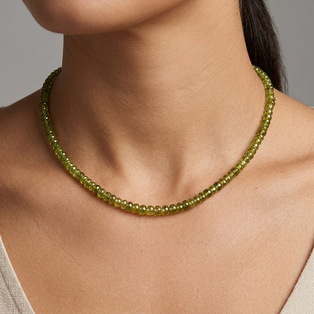Hebei Peridot Necklace Sterling Silver 85.00 ctw (18 Inches)