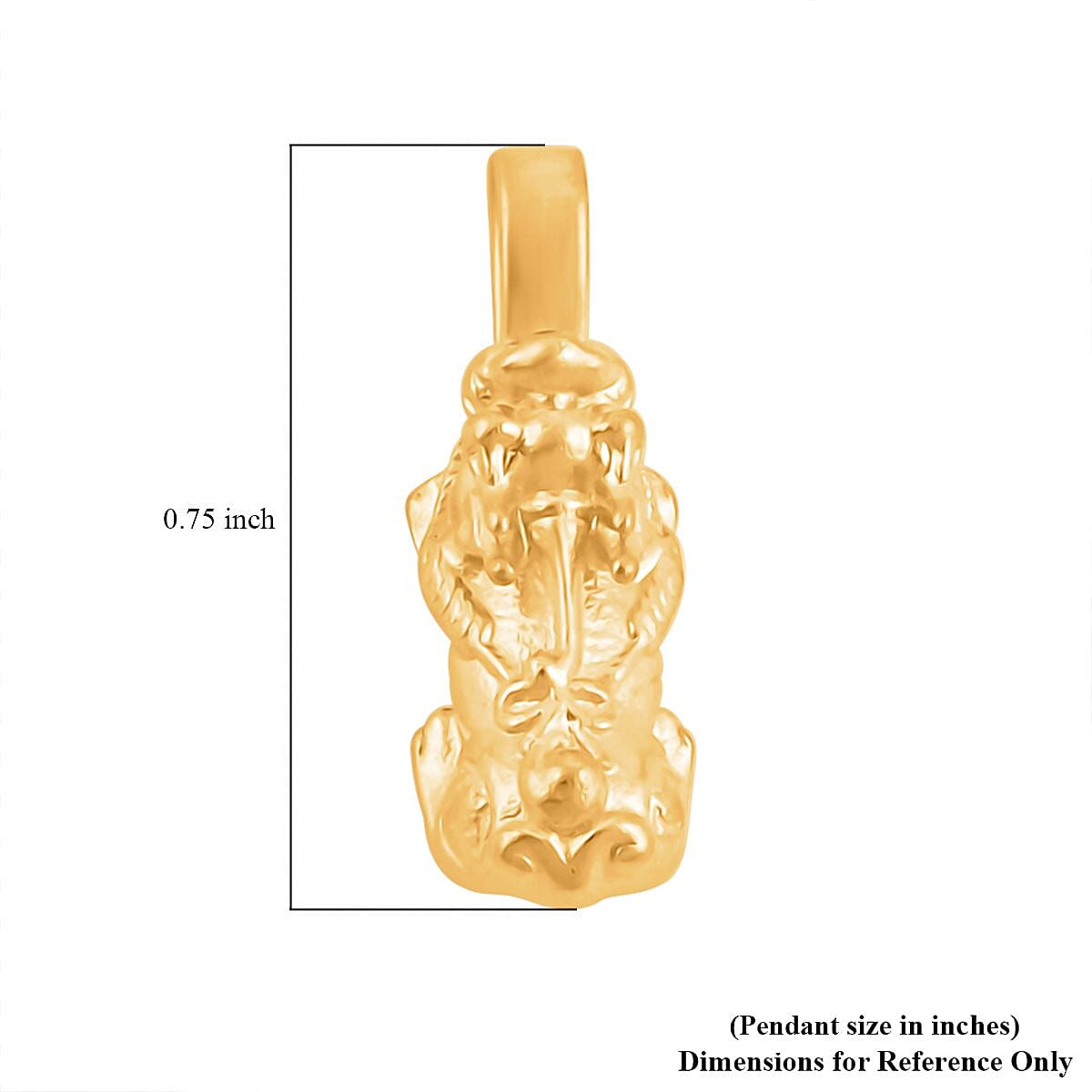 24K Yellow Golden Pixiu Pendant without Chain (0.10 g) image number 4