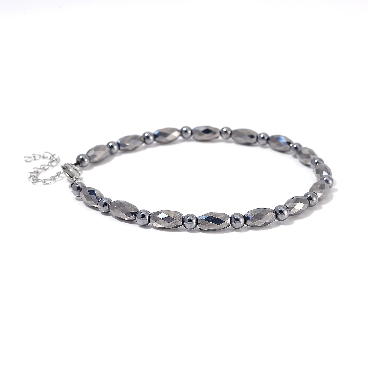 Terahertz 45.00 ctw Beaded Anklet in Stainless Steel (9.5-11.5In) image number 3