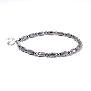 Terahertz 45.00 ctw Beaded Anklet in Stainless Steel (9.5-11.5In)