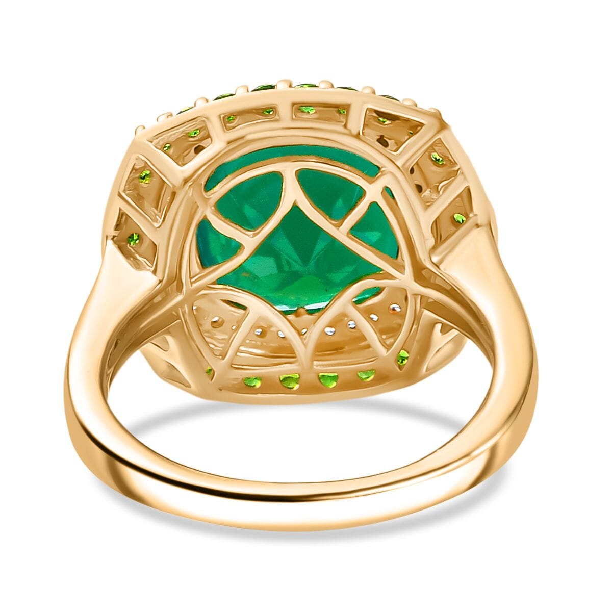Karis Verde Onyx and Multi Gemstone 5.90 ctw Ring in 18K YG Plated (Size 10.0)  image number 4