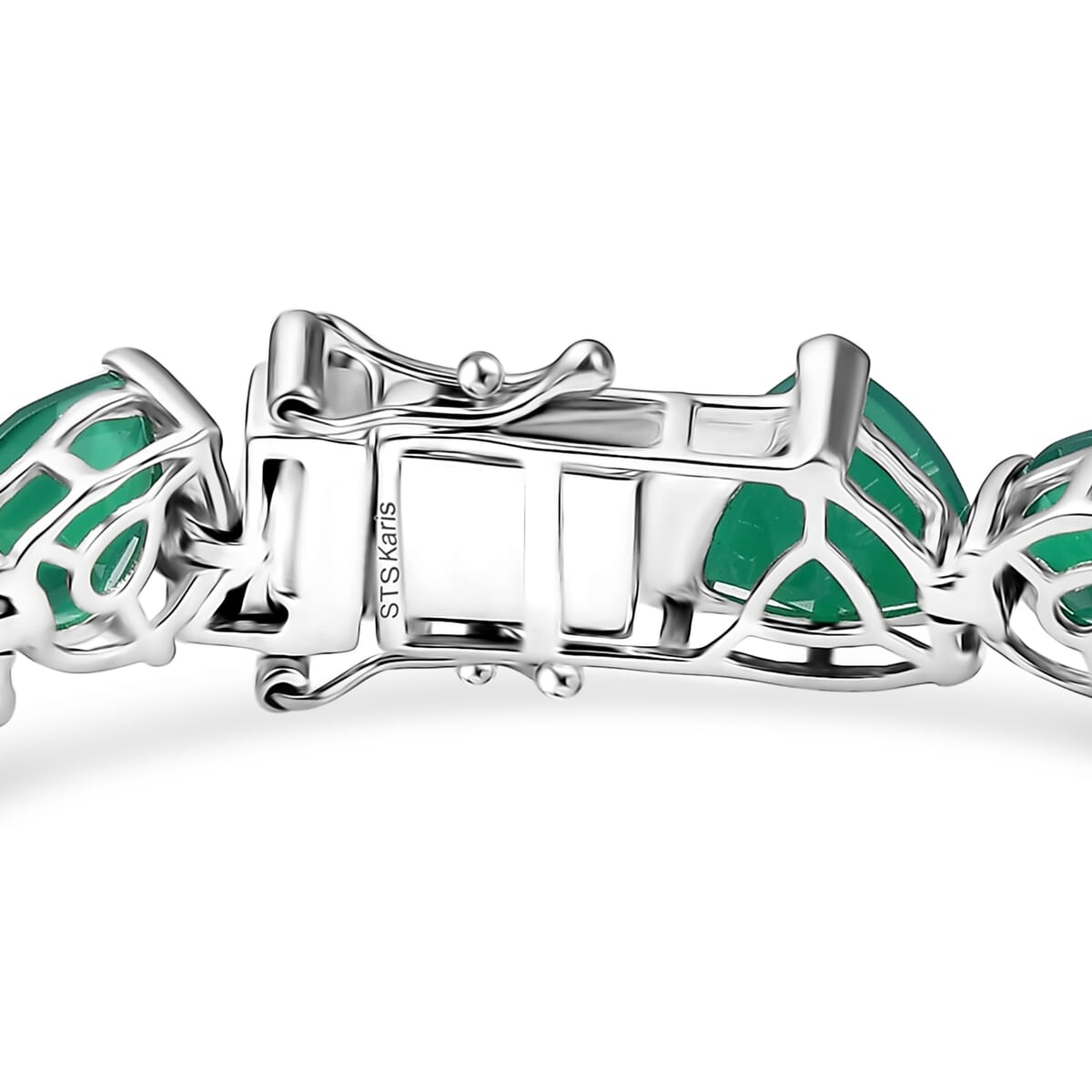 Karis Verde Onyx 41.00 ctw Tennis Bracelet in Platinum Bond (7.25 In) image number 3