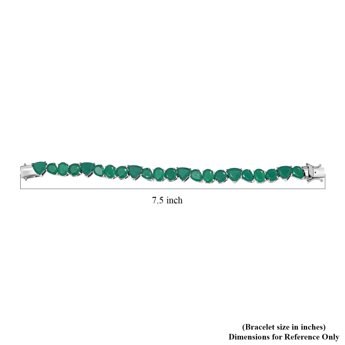 Karis Verde Onyx 41.00 ctw Tennis Bracelet in Platinum Bond (7.25 In) image number 4