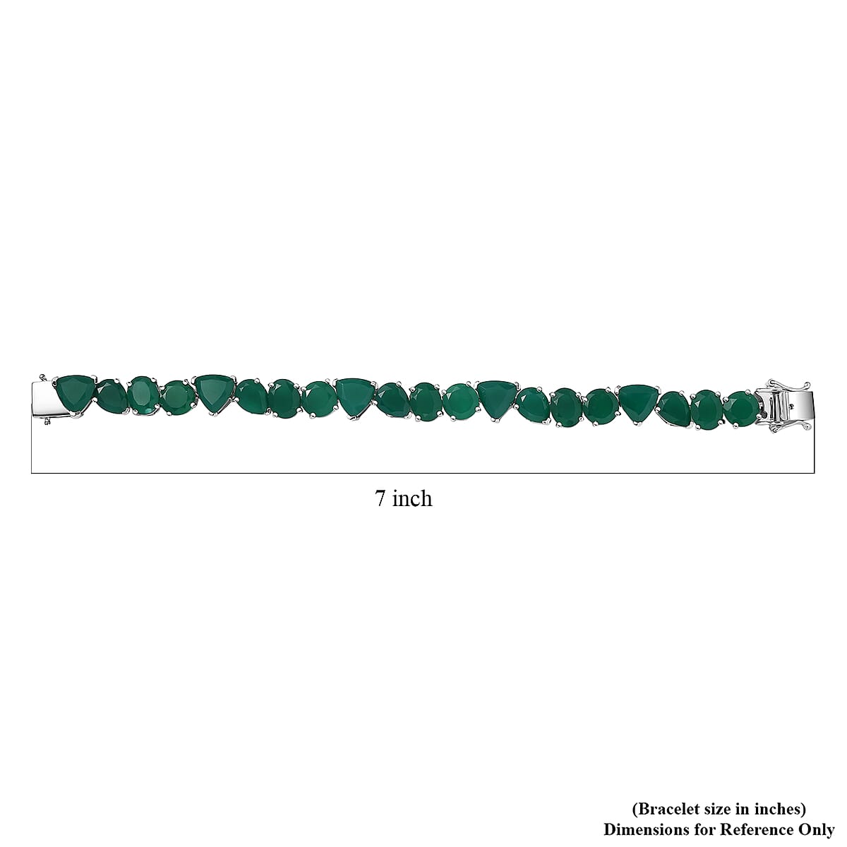 Karis Verde Onyx 37.15 ctw Flowing Vines Bracelet in Platinum Bond (6.50 In) image number 4