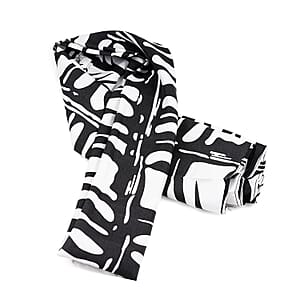 Winlar White Zebra Satin Scarf