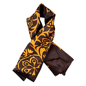 Winlar Brown Baroque Satin Scarf