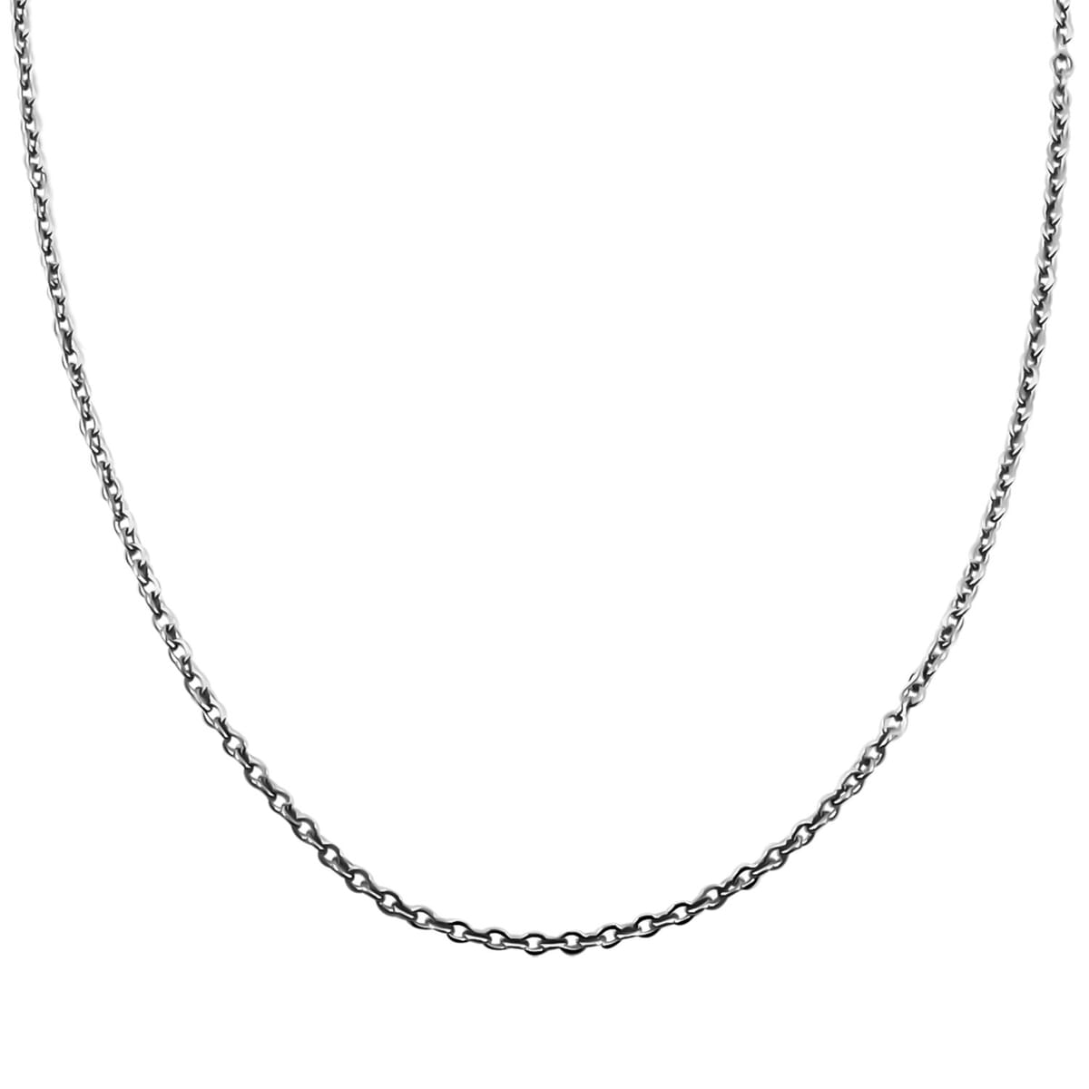 Rhodium Over Chain (Size - 18) Pure White Stainless Steel image number 2