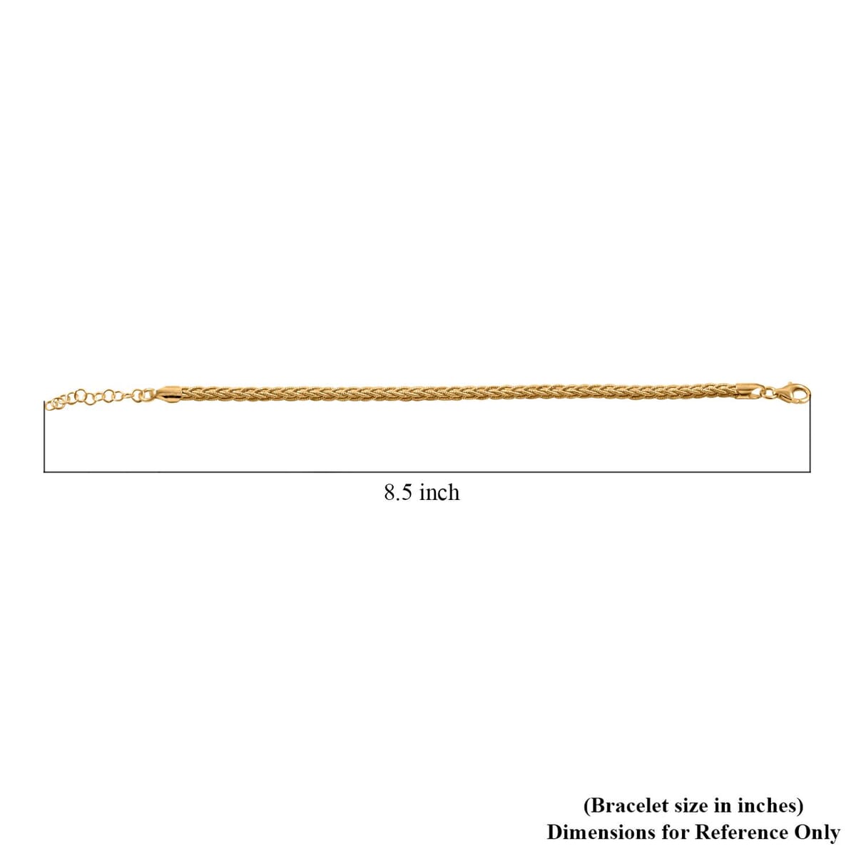 Bismark Chain Bracelet in 14K Yellow Gold Over Sterling Silver (7.00 In) 7.90 Grams image number 4