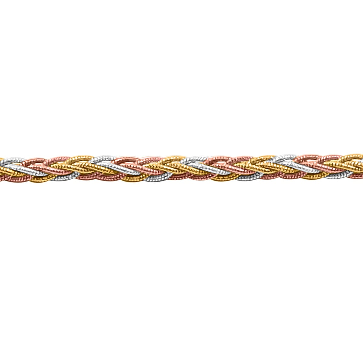 Bismark Chain Bracelet in 14K YRG and Rhodium Over Sterling Silver (7.00 In) 8.50 Grams image number 3