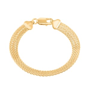 Bismark Chain Bracelet in 14K Yellow Gold Over Sterling Silver (7.50 In) 7.70 Grams