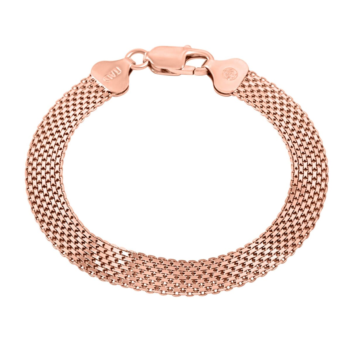 Bismark Chain Bracelet in 14K Rose Gold Over Sterling Silver (7.50 In) 7.60 Grams image number 0