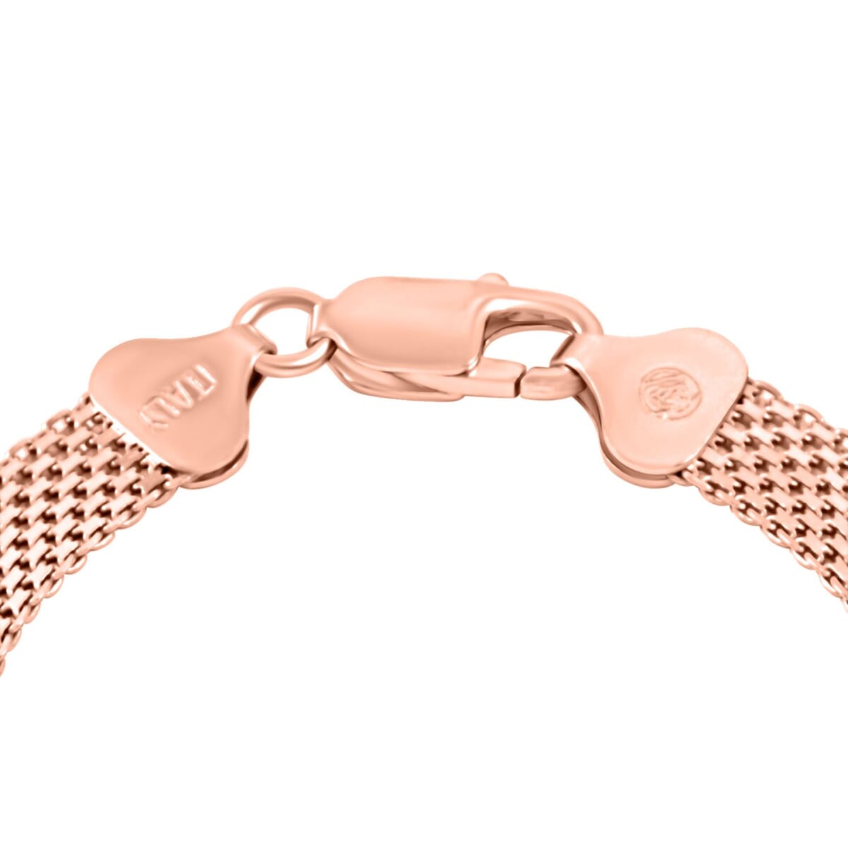 Bismark Chain Bracelet in 14K Rose Gold Over Sterling Silver (7.50 In) 7.60 Grams image number 2
