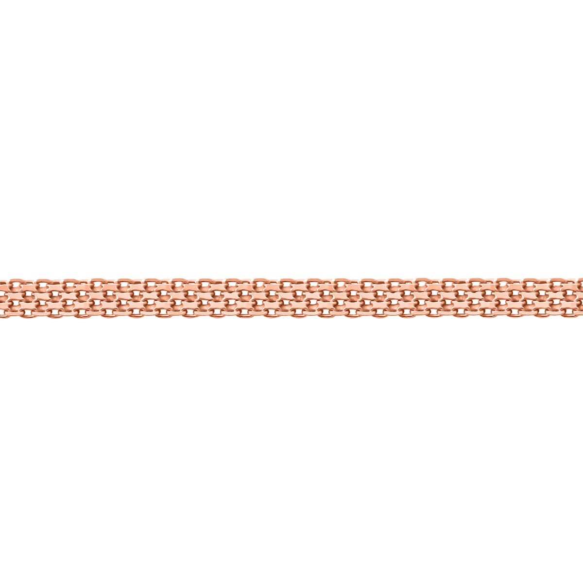 Italian Bismark Chain Bracelet in 14K Rose Gold Over Sterling Silver (7.50 In) 3.50 Grams image number 2