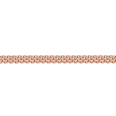 Italian Bismark Chain Bracelet in 14K Rose Gold Over Sterling Silver (7.50 In) 3.50 Grams